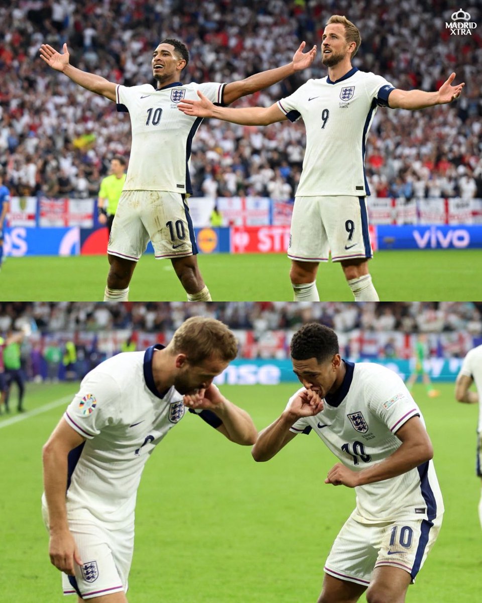 Jude Bellingham and Harry Kane doing each other’s celebrations. 😂🤍