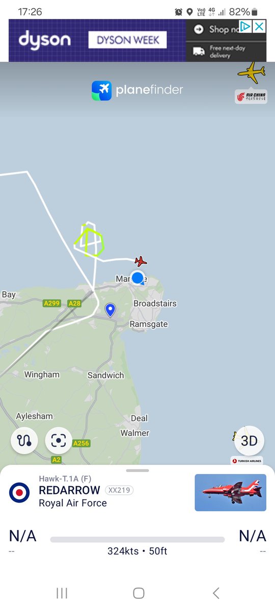 Surprise airshow by the seaside. Awesome