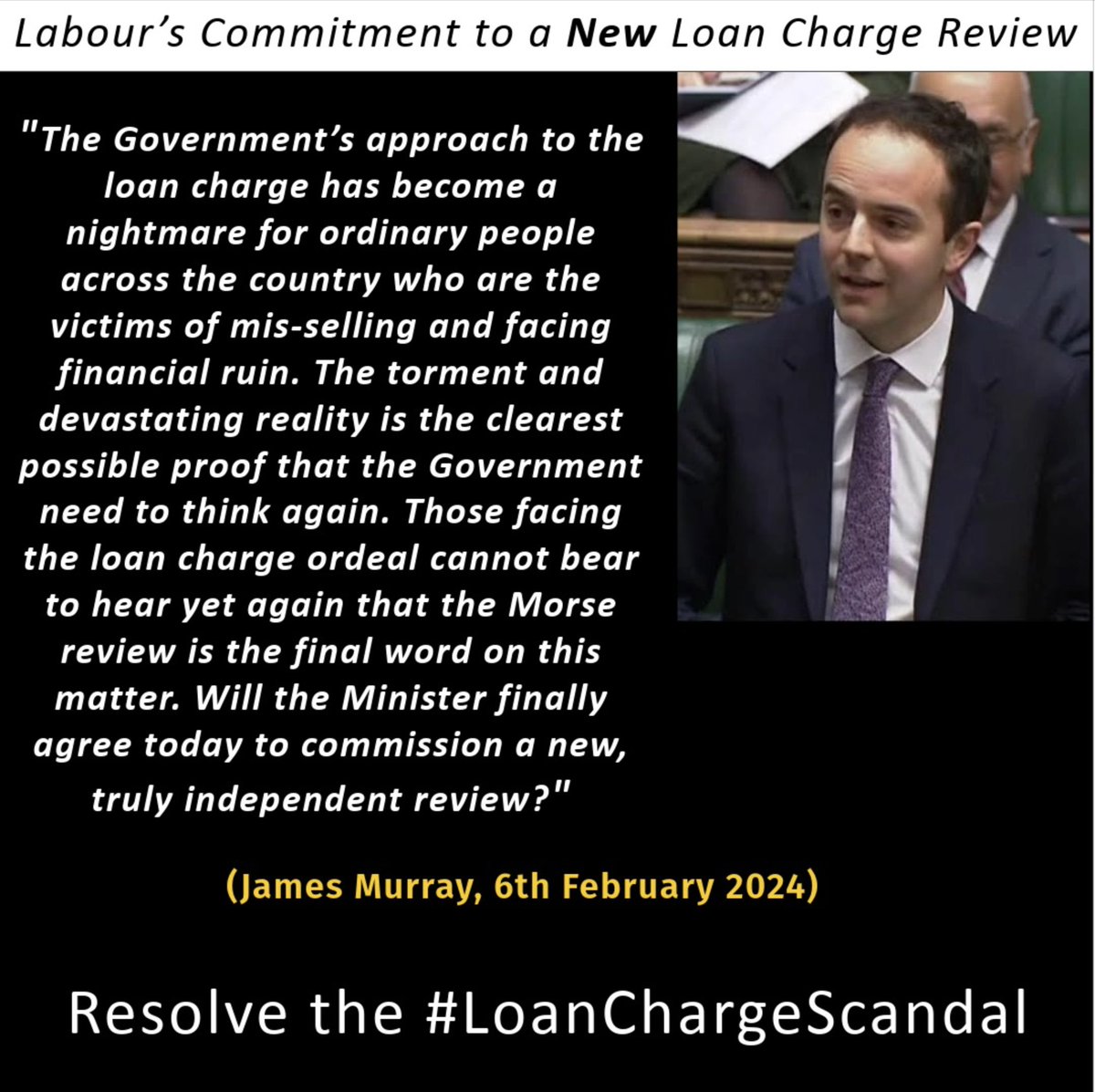 LCAG_2019's tweet image. The Labour Party have clearly recognised inadequacies of Morse Review into #LoanChargeScandal and need for comprehensive #FairResolution.  Now is time for comprehensive inquiry into #LoanCharge and justice for the thousands of families effected.

@RachelReevesMP 
@jamesmurray_ldn
