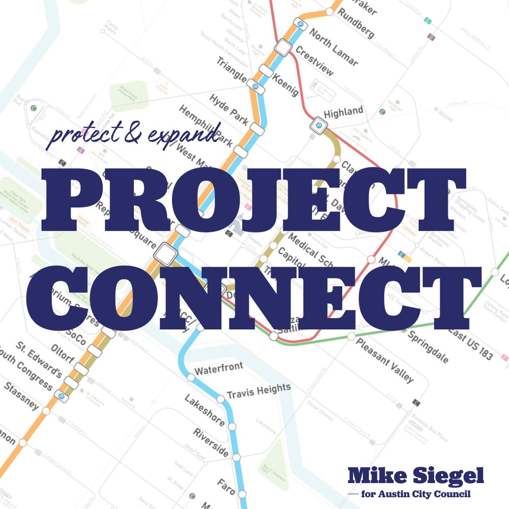 SomewhereinATX's tweet photo. One of the reasons I'm so proud to support @MikeSiegelTX for #AtxD7 is
he is committed to "Protect Project Connect and Fight for Crestview Station". https://t.co/uH5pgBVbtW