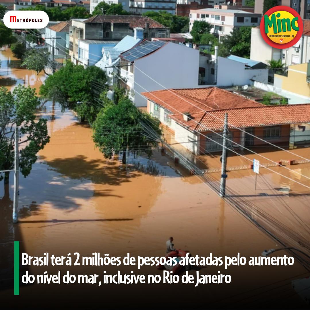 minc_rj's tweet photo. TRAGÉDIA ANUNCIADA

Elevação do nível do mar pode afetar 2 milhões de brasileiros que vivem em grandes cidades litorâneas, como o Rio, Recife, Salvador, Porto Alegre e Santos. 

Na Rio 92, nós já falávamos disso, e nos achavam exóticos, profetas do apocalipse. Agora, o Rio Grande do Sul está debaixo d’água e a Amazônia está secando. Caiu a ficha — parcialmente.

Continuam aprovando projetos no litoral em cima de dunas e de restingas. O Flávio Bolsonaro e outros alucinados querem privatizar toda a faixa contígua às praias e implantar grandes resorts e projetos nessa área, que é mais vulnerável.

Aqui na Cidade do Rio de Janeiro, as regiões mais atingidas serão a Baía de Guanabara, como a Ilha do Governador, parte da Barra da Tijuca e até Copacabana. Isso, sem contar o norte do estado, onde, em Atafona e outras áreas, o mar já avança, destruindo casas e espaços públicos.

O mar muitas vezes está recuperando um espaço que foi retirado das áreas de proteção, da vegetação litorânea, de dunas e restingas. Em Rio das Ostras e outros lugares, estão fazendo calçadões em cima de locais que antes eram areia.

Depois, vão dizer que foram surpreendidos pela elevação do nível do mar!

Está na hora da população dar um basta! Eleição para a prefeitura! Vamos cobrar quais são os prefeitos que realmente têm uma preocupação climática: reflorestar encostas, aproveitar água da chuva, impedir loteamentos em áreas baixas e vulneráveis, e criar mecanismos de proteção, tornando as cidades mais sustentáveis e resilientes às mudanças climáticas.
