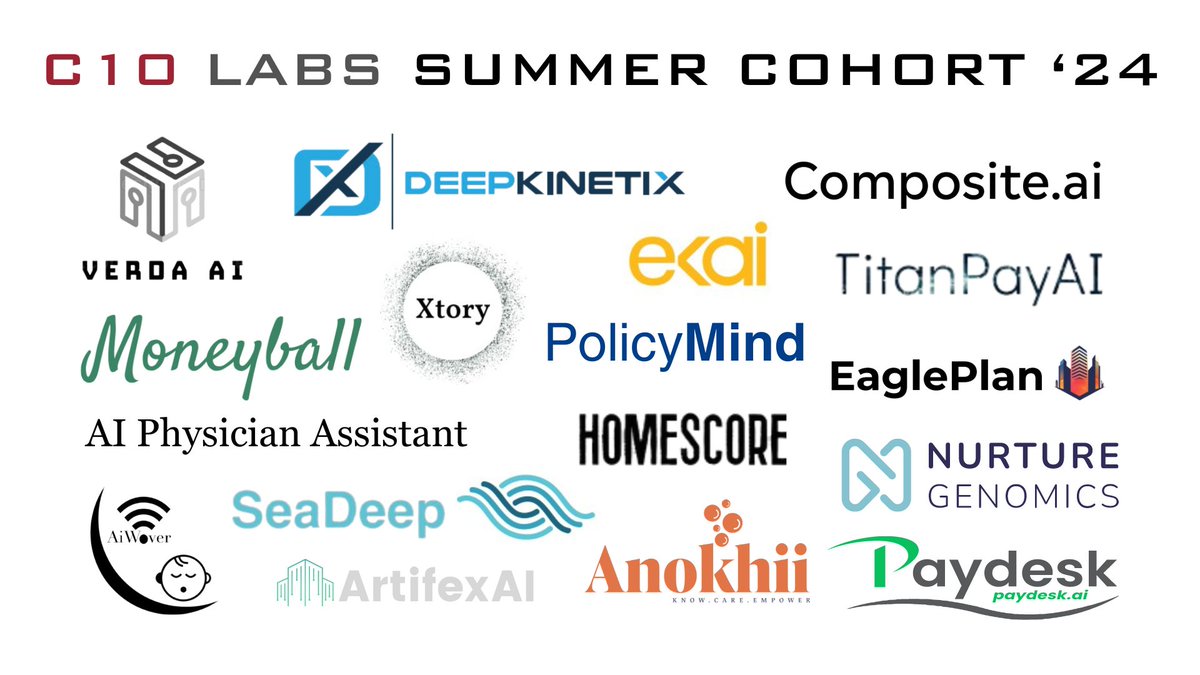 Excited to announce the exceptional teams participating in <a href="/c10labs/">C10 Labs</a> Summer Cohort! Out of 180+ applications, these ventures stood out for their innovation and impact at the intersection of #AI and #ClimateTech, #Healthcare, #FinTech, #BuiltWorld, and more. Stay tuned for updates!