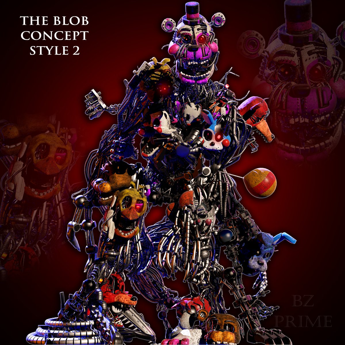 bunzsito's tweet image. [C4D] The Blob Update
#FNAF #theblob #Freddy #fnaffanart
