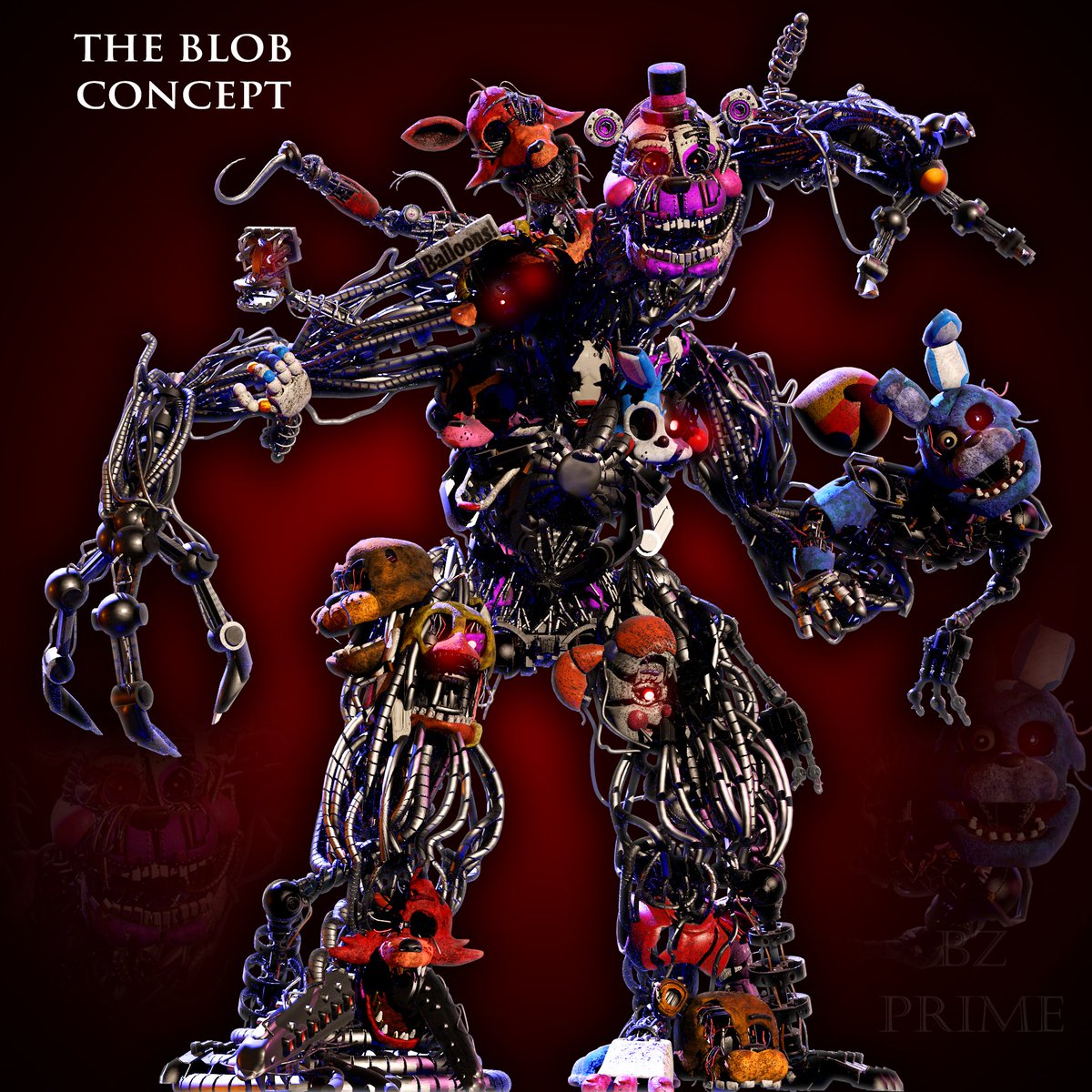 bunzsito's tweet image. [C4D] The Blob Update
#FNAF #theblob #Freddy #fnaffanart