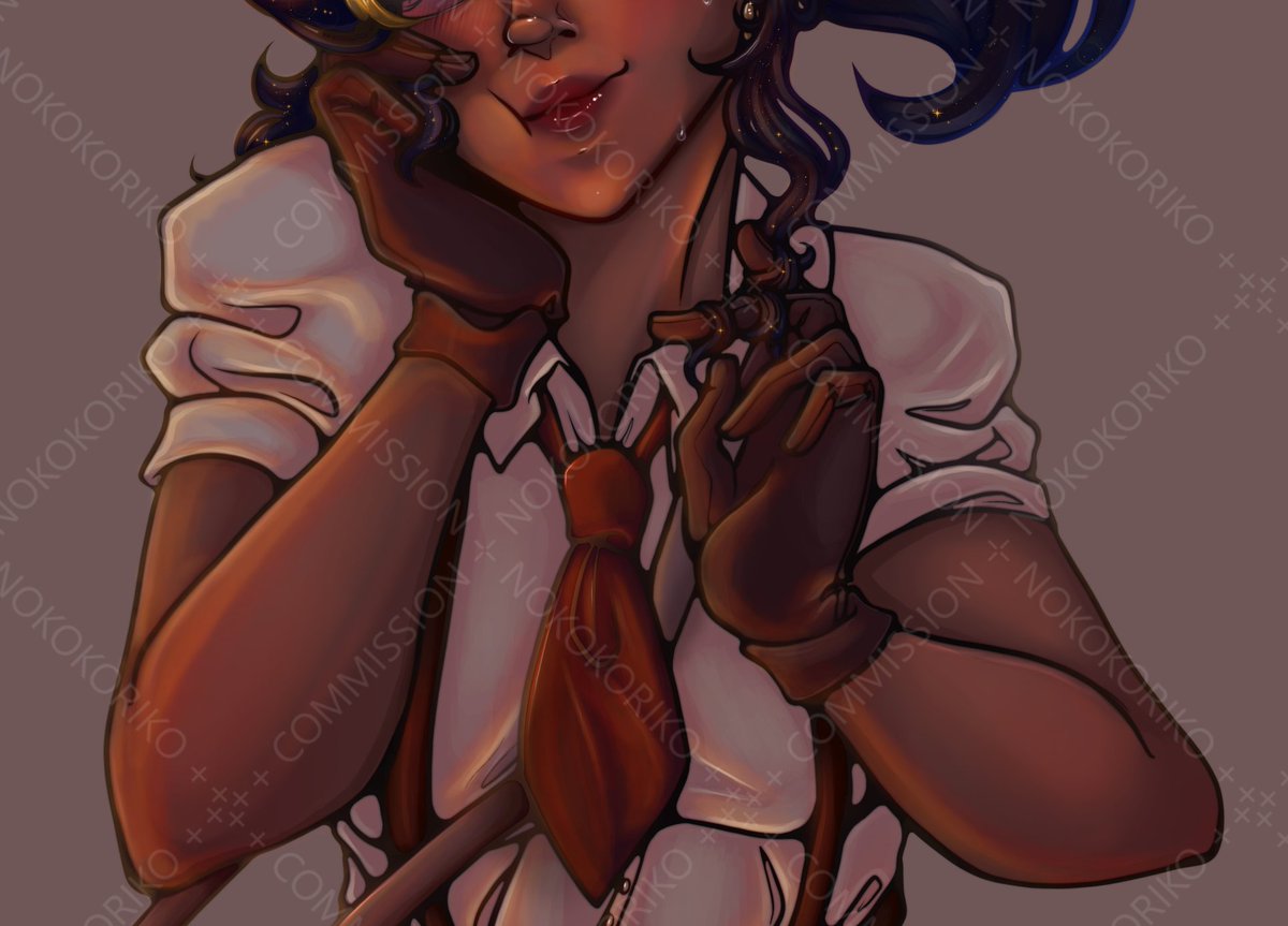 A commission of a beautiful astronomer by a great friend, <a href="/StarStudio1987/">Starlight (Commissions on waitlist!)</a> ✨☄️🔭

through <a href="/artistreeio/">Artistree 🌱</a> ! #artistreeio

Please go check them out, and thank you for letting me draw your OC :)