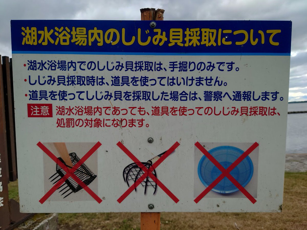 小川原湖公園湖水浴場は7/1～8/31まで開場 遊泳時間は9：00～17：00 コインシャワー9：00～16：00  湖水浴場内のしじみ貝採取では道具の使用は禁止 遊泳マナーを守ってご利用ください