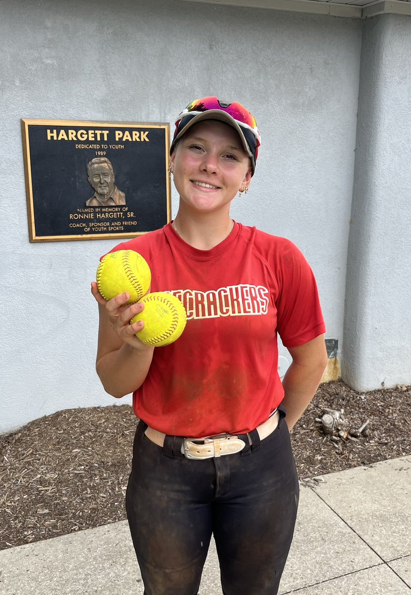 FCHearn's tweet photo. Galek, 2025, hit two home runs and drove in six as Firecrackers defeated Cardinals Cole 6-5. Firecrackers got on the board in the first inning after Galek homered scoring two then Galek hit a grand slam to left field, to give Firecrackers the edge, 6-3. Congratulations Janey 💣💣 https://t.co/NUo7xUbBjD