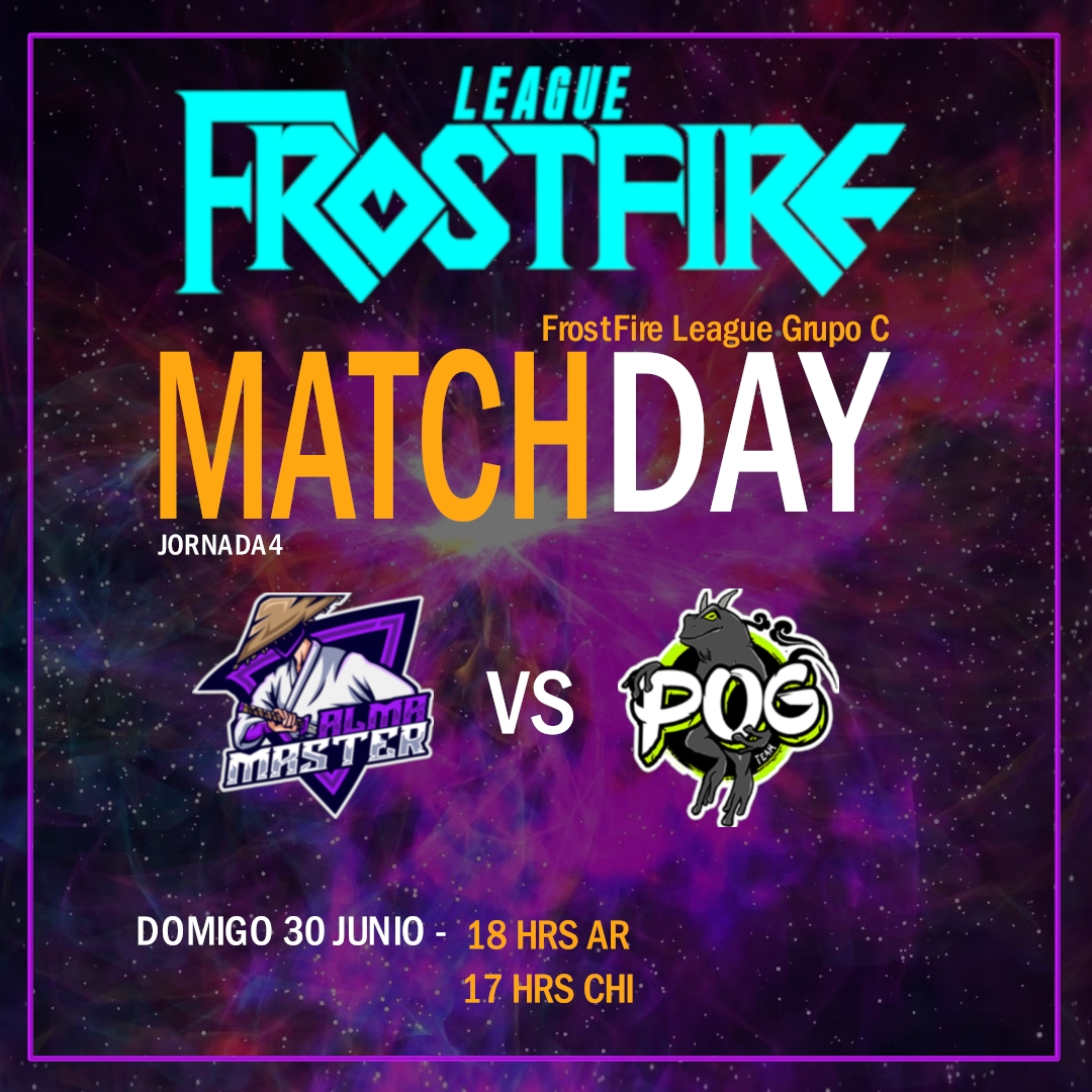 Hoy se viene J4 de la #FrostFire de @real_gamescl y nuestra academia juega vs <a href="/PoGTeamLatam/">POG Team</a>  
🗓JORNADA 3
⏲17 🇨🇱/18 🇦🇷🇺🇾
📺 Off Stream
#GOAM