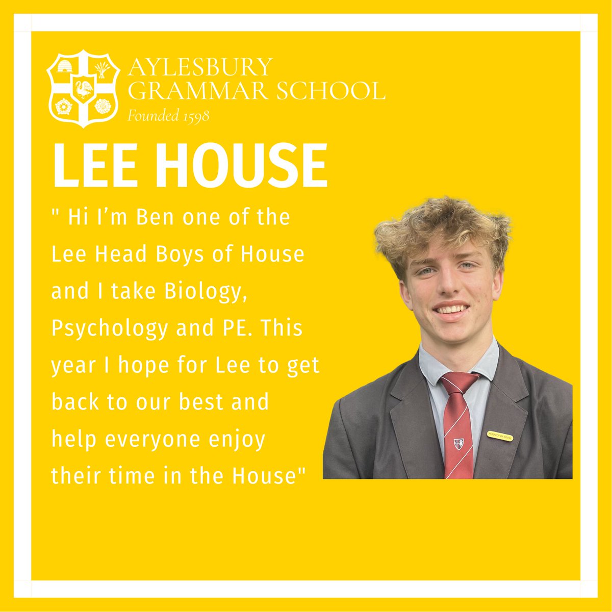 AGSHouses's tweet image. ➡MEET THE LEADERSHIP TEAM⬅
Ben - Head Boy of #AGSLee House

🔵🟩🟡🟪🔴🟦 
#BelongingAndCamaraderie
#DevelopingCharacter

@AGSFounded1598