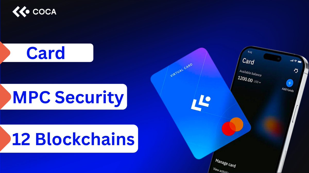 coca_card's tweet photo. 🔓 12 blockchains. 🛡️ MPC security. 💳 Non-custodial card.

COCA Wallet isn't just another crypto wallet. It's the future of self-custody, giving you ultimate control over your assets. 🚀

Experience the power of true ownership with COCA. 💥
https://t.co/8ZF8adM67s

#COCAwallet #CryptoSecurity #OwnYourCrypto