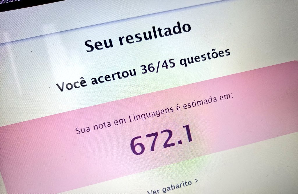 rubyANDstudies's tweet photo. nunca tinha passado dos 35 acertos em linguagens antes 🤧

aliás, vcs têm dicas para sair dos 30+ e chegar aos 40??? https://t.co/9qtyKjbO8S