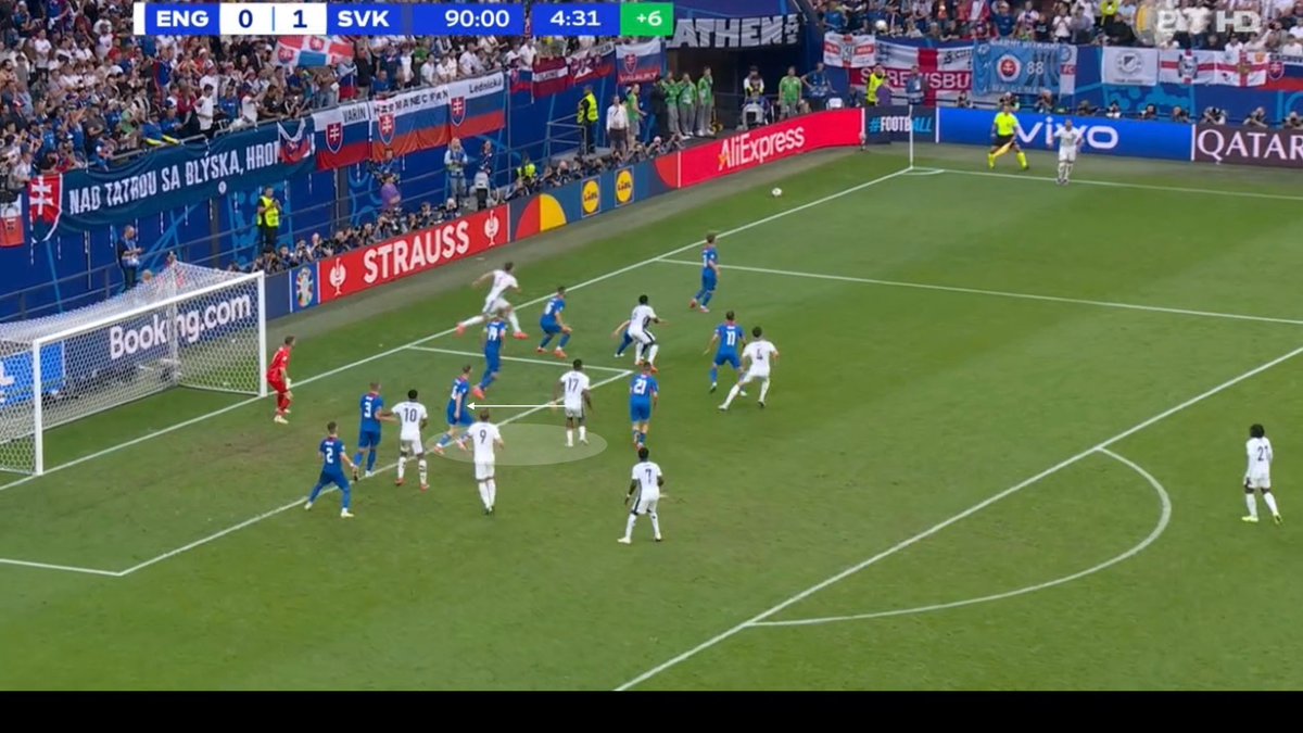 bergasss's tweet photo. IVAN TONEY’S EFFECT

Goal 1: Toney blocked Gyömber and pinned him, clearing the way for the ball and creating free space for Bellingham to execute an overhead kick.

(As a Brentford guy) Toney’s understanding of set plays and direct play is amazing and very important for England. https://t.co/ZhP2aRnCxh