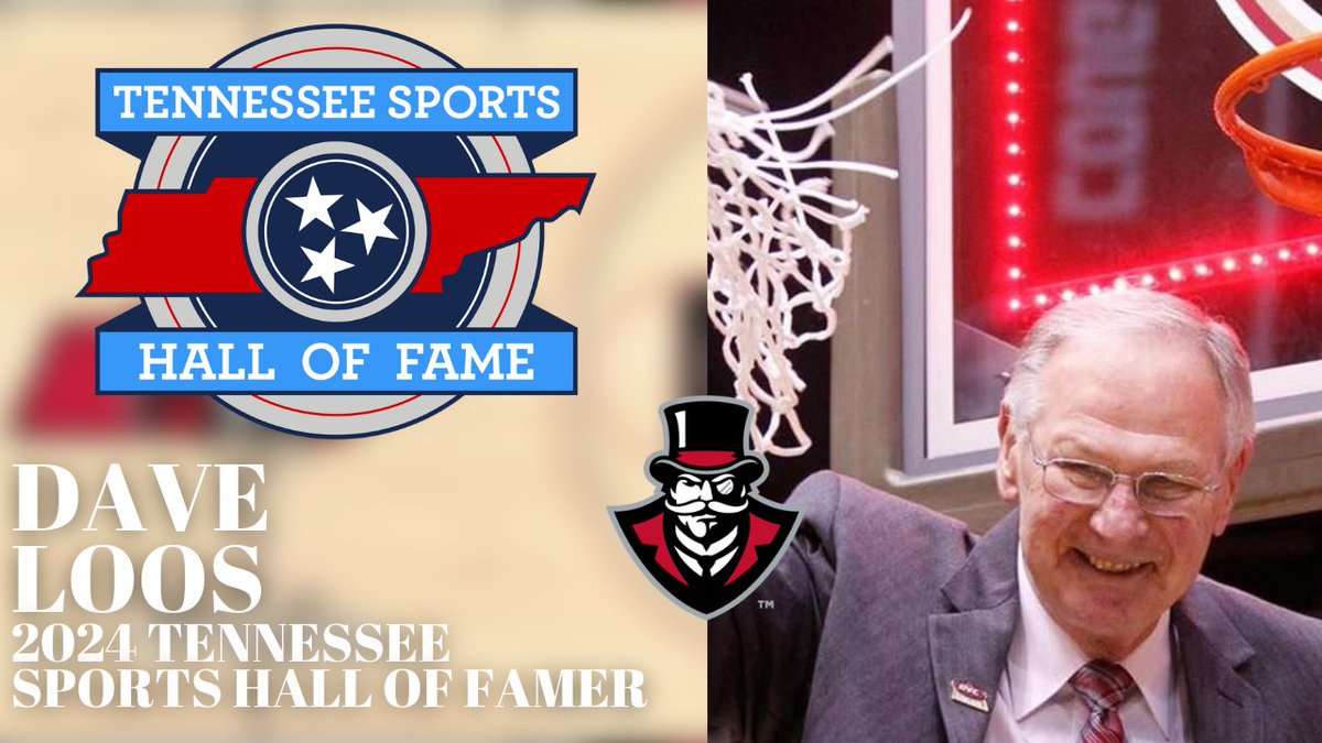 Tennessee Sports Hall of Fame (@thetshf) on Twitter photo Our Class of 2024 Special, presented by the <a href="/TNLottery/">Tennessee Lottery</a>, continues.
Our next inductee is longtime <a href="/GovsMBB/">Austin Peay Men's Basketball</a> Head Coach Dave Loos
WATCH HERE: youtu.be/uHpw7jm-kBw Our Class of 2024 Special, presented by the <a href="/TNLottery/">Tennessee Lottery</a>, continues.
Our next inductee is longtime <a href="/GovsMBB/">Austin Peay Men's Basketball</a> Head Coach Dave Loos
WATCH HERE: youtu.be/uHpw7jm-kBw