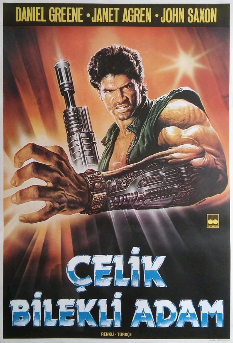 TheFilmFair's tweet photo. Turkish movie poster for #HandsOfSteel (1986 - Dir. #SergioMartino) #DanielGreene #JohnSaxon #GeorgeEastman https://t.co/c38gLqbqbe