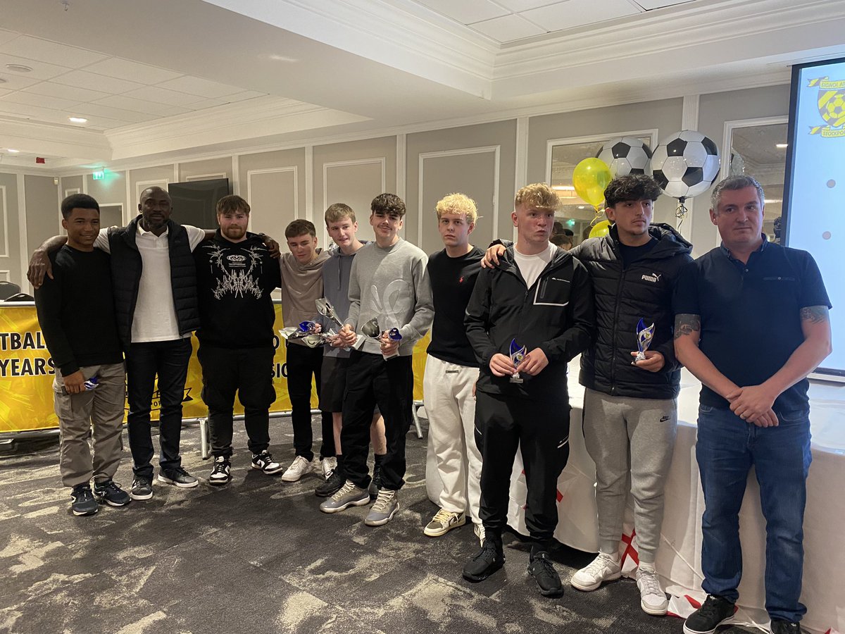 Very proud but also emotional!! Charlie won Managers player of the year and most improved player of the year at his football presentation but it was also his last ever football presentation at the age of 17 after years playing together! I’ll miss watching his team! #footballmum