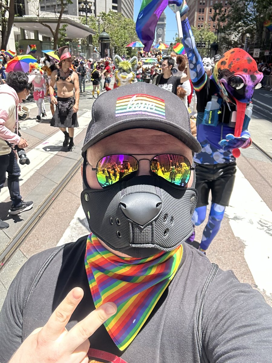 Puppies walking in the SF Pride parade with the other furries! #HappyPride