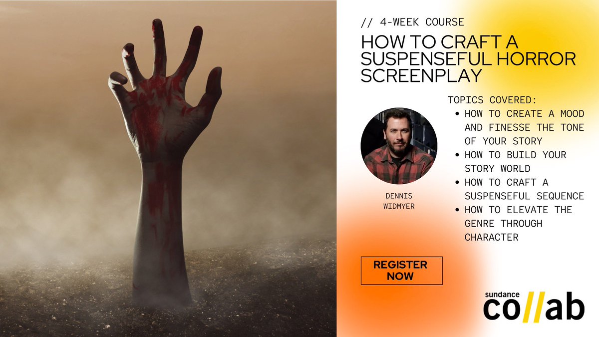 We had such a blast the first time, <a href="/sundanceorg/">The Sundance Institute</a> has invited me back to teach my horror screenwriting course again! 👻📝

Sign up  here: sndnc.org/4eMj1jZ
Registrations close 7/7!

#HorrorWriting #Screenwriting #Suspense #OnlineCourse #FilmMaking #HorrorFilms