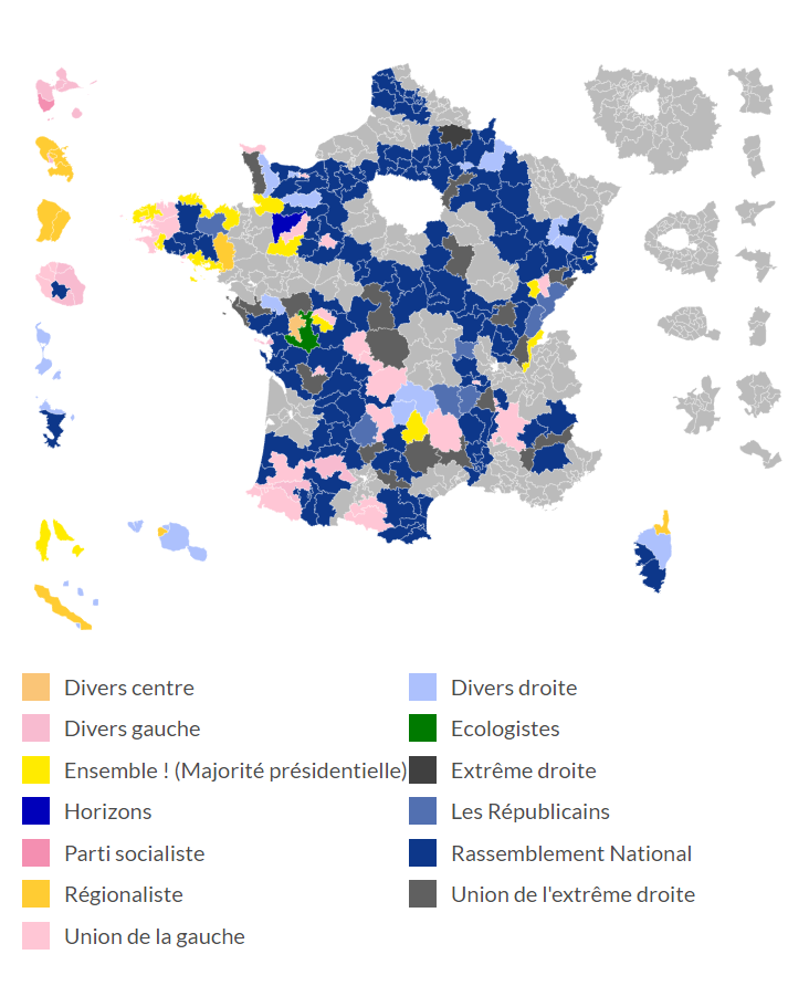 PollsPilot's tweet photo. 2024 - French Legislative Election
Results (Leading at this point, not declared)
RN: 138
NPF: 30
ENSEMBLE!: 16
#France #Elections2024 #LegislativeElection #France2024 #Macron #LePen https://t.co/4HWANU6SMA