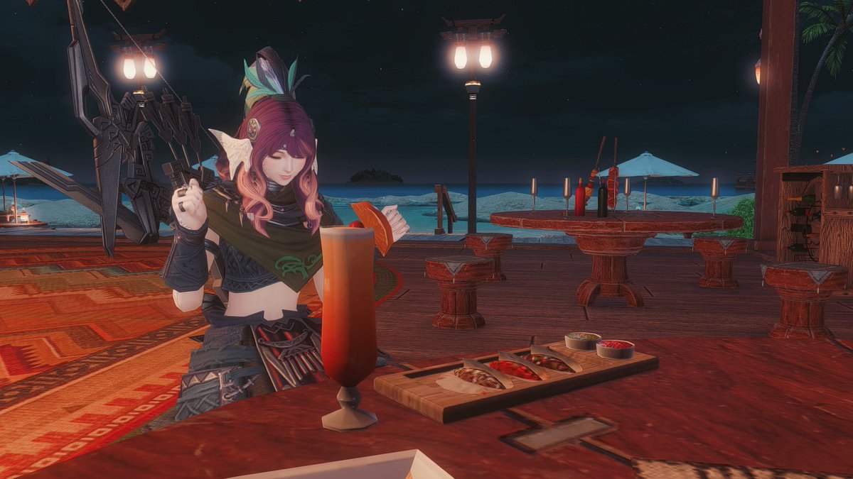 #Dawntrail #FinalFantasyXIV 

enjoying some tacos before some calamity inevitably calls for us