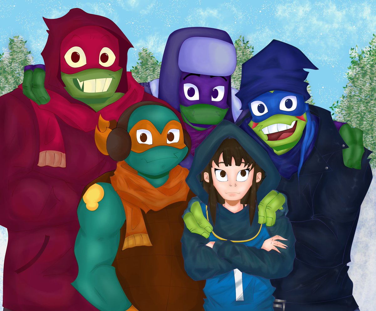 sid_wilsonhq's tweet photo. Here’s a drawing of me and the boys on snow day! #leo #tmnt #tmnt2012 #ninjaturtles #tmntmovie #nickturtles #leonardo #art #artist #drawing #artwork #digitalart #illustration #myart #fanart #artistsoninstagram #rottmntdonnie #ibispaintx #illustrator #myartstyle #aesthetic #fyp https://t.co/Jq6xM6XGFL