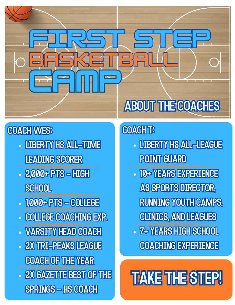 FirstStepBball's tweet photo. #TakeTheStep #FirstStepBasketball #Basketball #ColoradoSprings #YouthBasketball #BasketballCamp #BasketballTraining #SkillDevelopment https://t.co/PCUALMOgQD