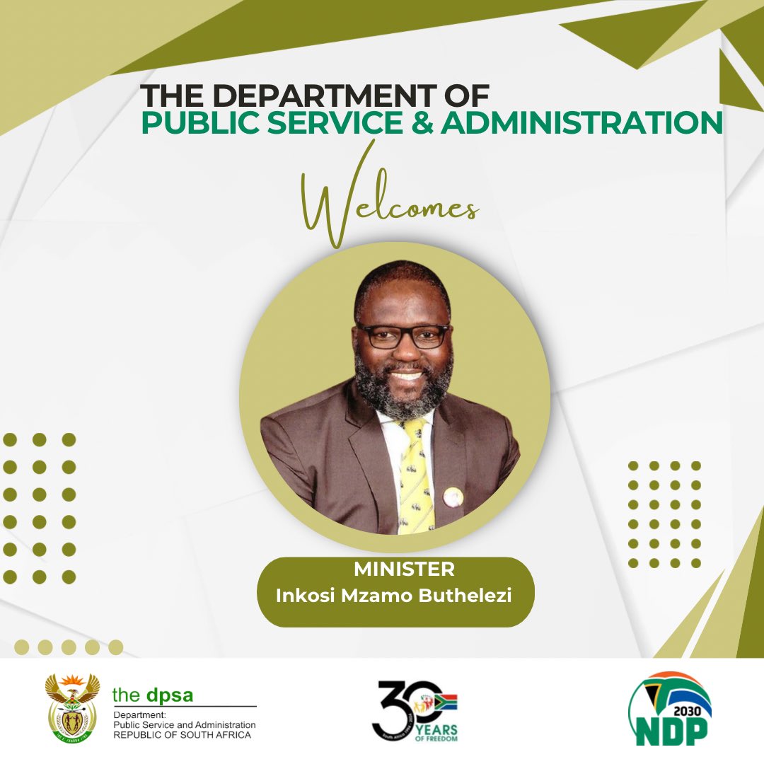 The DPSA welcomes Minister Inkosi Mzamo Buthelezi #Cabinet