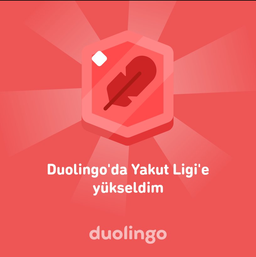 Duolingo'da Yakut Ligi'e yükseldim