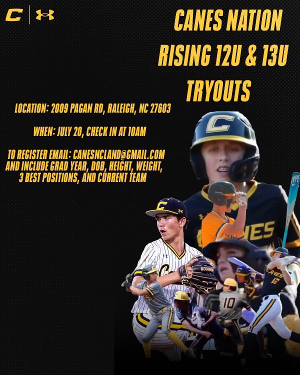 🚨🚨Tryout🚨🚨 <a href="/CanesncL/">Canes NC Land 11U</a> <a href="/YouthCanes/">CanesYouth</a> <a href="/TheCanesBB/">Canes Baseball</a> @PGYouthCoastal