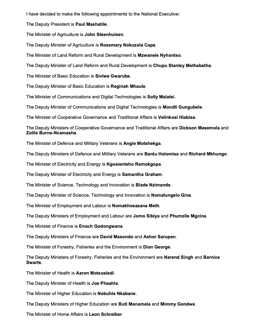 MandyWiener's tweet photo. Full list of Cabinet appointments. https://t.co/la8PbPWDfg