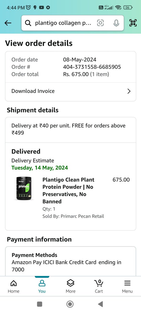 anir_p's tweet photo. @plantigohealth Hi, ordered for protein powder, received collagen builder. Sent mail to support on 29th June, no response till now. Please help !!! https://t.co/L8vbGm2qml