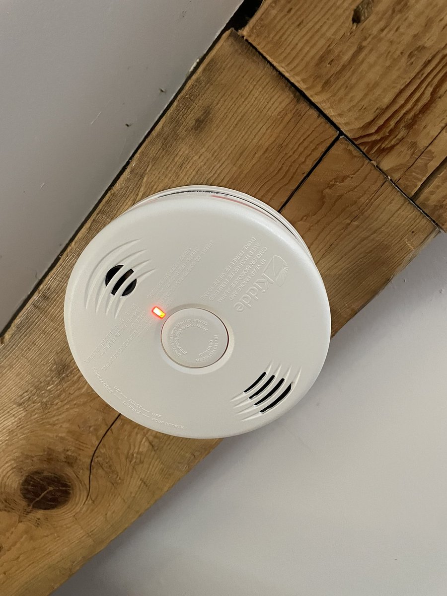 While on vacation I always check for working smoke alarms. Our cottage rental over #CanadaDayWeekend had no working smoke or CO alarms. After contacting the owner, they supplied me with 2 new combination alarms that I was glad to install in the correct locations. #firefighersafe