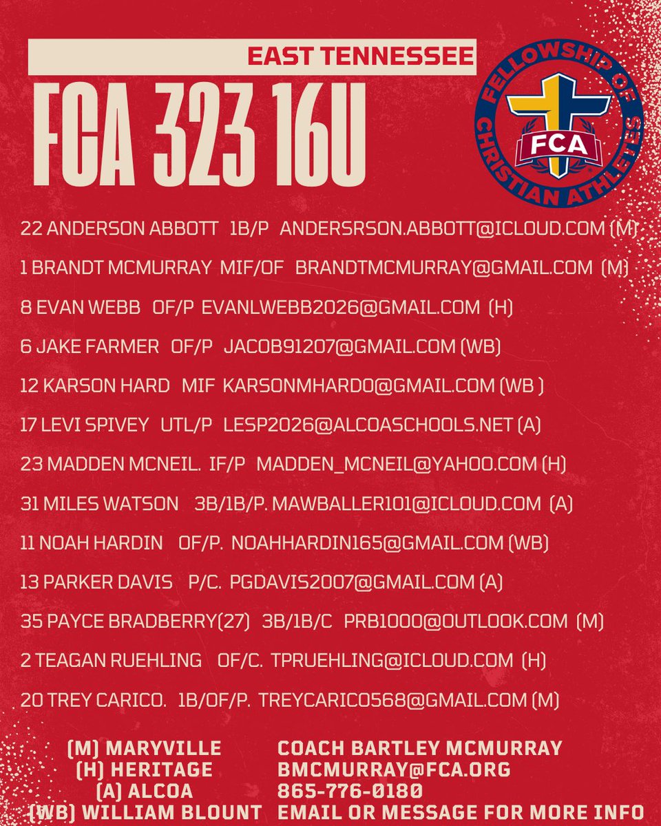 FCA Baseball Tennessee tweet media