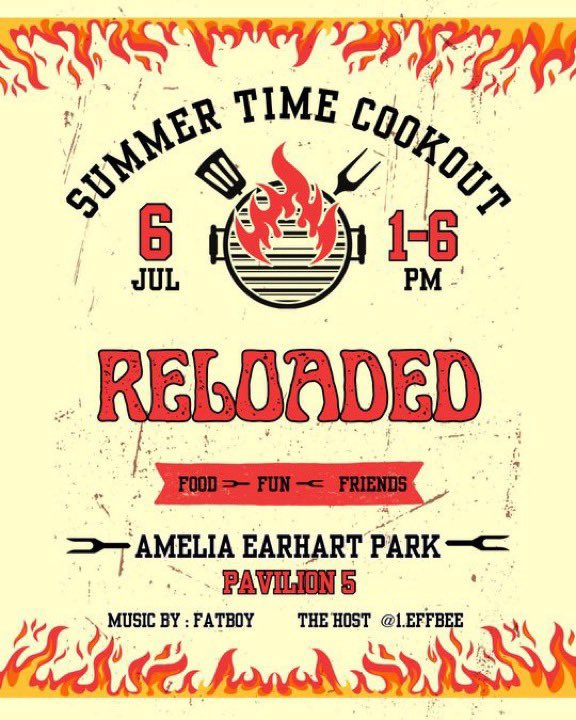 erichflyy's tweet photo. This Saturday July 6th! #summertimecookout https://t.co/MkgxZSXXQI