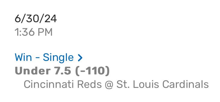 TweetyFades's tweet image. 15* CIN/STL Under 7.5✅

2-0 +25 units added to your bankroll!8 I hope everyone enjoyed those games. Simple, no stress winners are my favorite! 

Congrats!
#VIPS⭐️