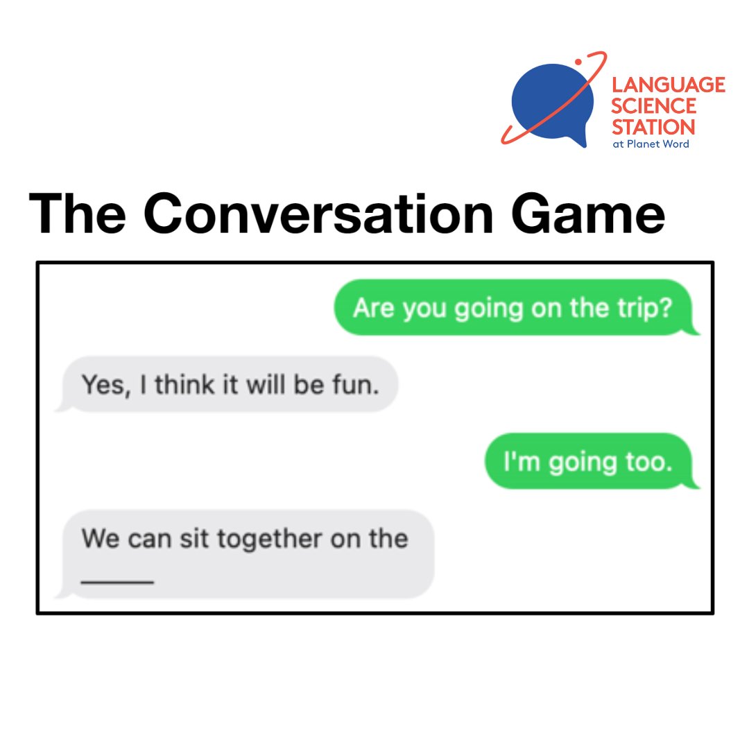 🌟 New Study Launch at <a href="/PlanetWordDC/">Planet Word Museum</a>! 🌟
Led by Dr. Patrick Plummer from Howard University's Psychology Department, our latest study looks at how people predict upcoming words and phrases based on conversation topics and sentence context. Come check it out!