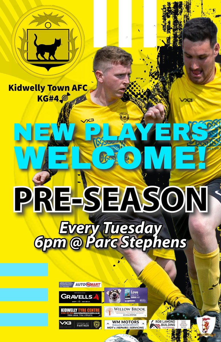 kidtownafc's tweet photo. Looking to play grassroots football? Come and join our club with 2 senior teams playing in the Carmarthenshire Leagues. 

Training Tuesday, 6pm @ Parc Stephens ⚽️ https://t.co/R7yhbIEBQ5