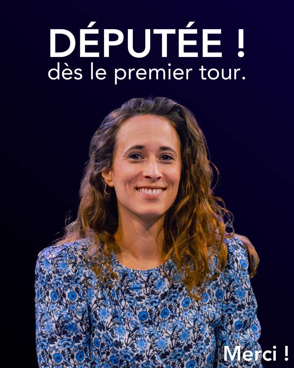 Merci ! 

Je suis réélue députée du Val-de-Marne. 

Dimanche prochain, on se débarrasse de l'extrême droite partout et on gagne une majorité pour tout changer !