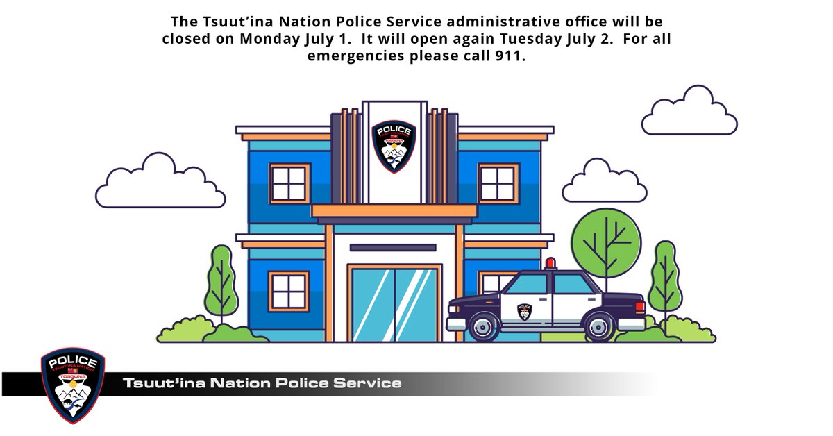 We will be closed on July 1st.   Our offices will re-open on July 2nd.   For all emergencies please call 911