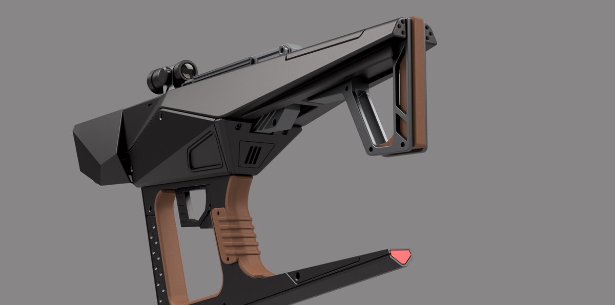 redbowprops's tweet photo. Hey, it’s something new for once! Spent a few days in Fusion modeling the Va’ruun Inflictor from @StarfieldGame  

Over the next few weeks I’ll be printing this out in SLA resin.
.
.
.
#starfield #varuun #constellation #bethesda #bethesdagamestudios #space #cosplay #3dprinting https://t.co/m2zuMYHdXP