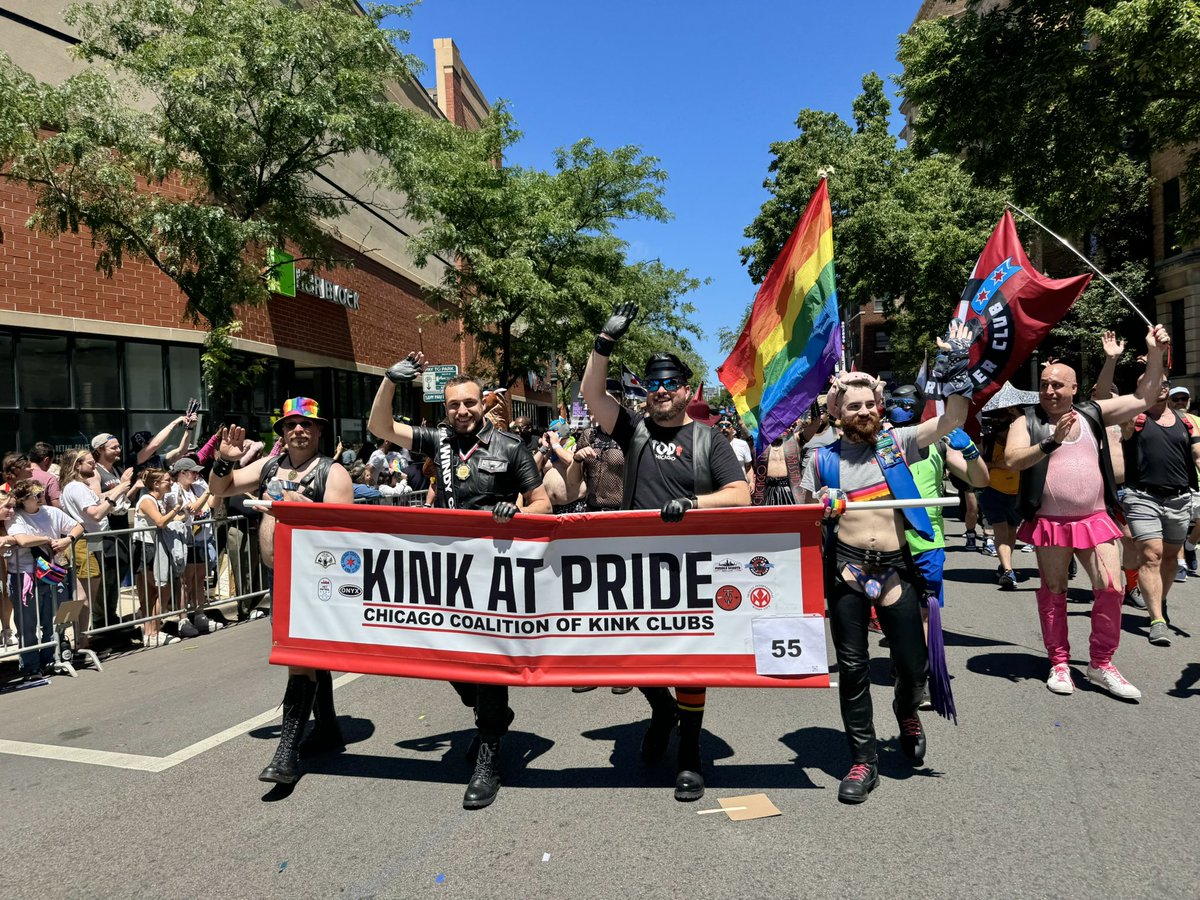 What an amazing (and unexpected!) way to celebrate my birthday walking with and even holding the banner for CCKC here in Chicago! 

Got to walk alongside @RbbrLecter (Mr. Windy City Leather ‘24) and Tim Koski (Mr. Michigan Leather ‘18) and loads of folx from the various clubs!