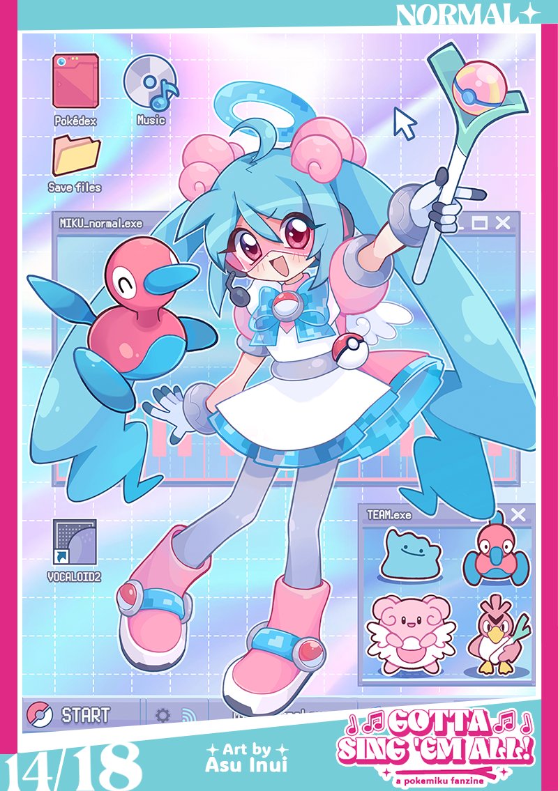 GottaSingEmAll's tweet photo. 🔸Miku 14/18, normal type
🔸Featured Pokémon: Porygon 2
🔸Artist: @Asuinui 

#gottasingemallproject https://t.co/5LfkYzcUVh