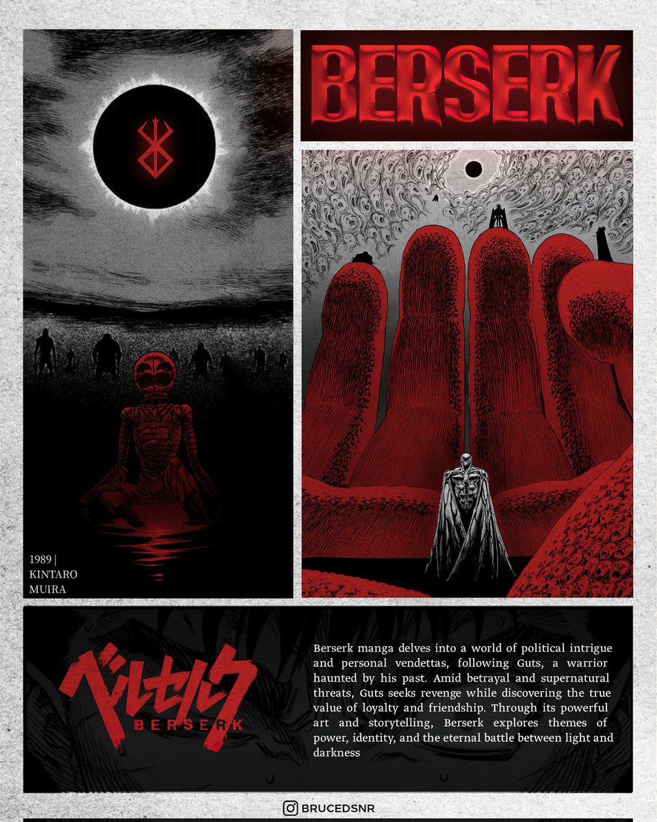 brucedsn00's tweet photo. 2 posters of berserk, trying new stuff

#berserk #berserkmanga #graphicdesign https://t.co/duzIBlHPDI