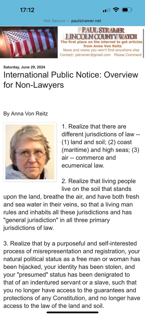 1. Realize that there are different jurisdictions of law -- (1) land and soil; (2) coast (maritime) and high seas; (3) air -- commerce and ecumenical law. 

paulstramer.net/2024/06/intern…