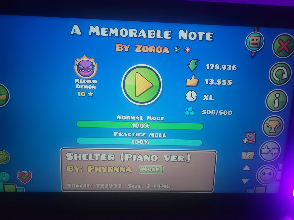 M4ngo2go's tweet image. First non-platformer medium demon. Pretty easy tbh