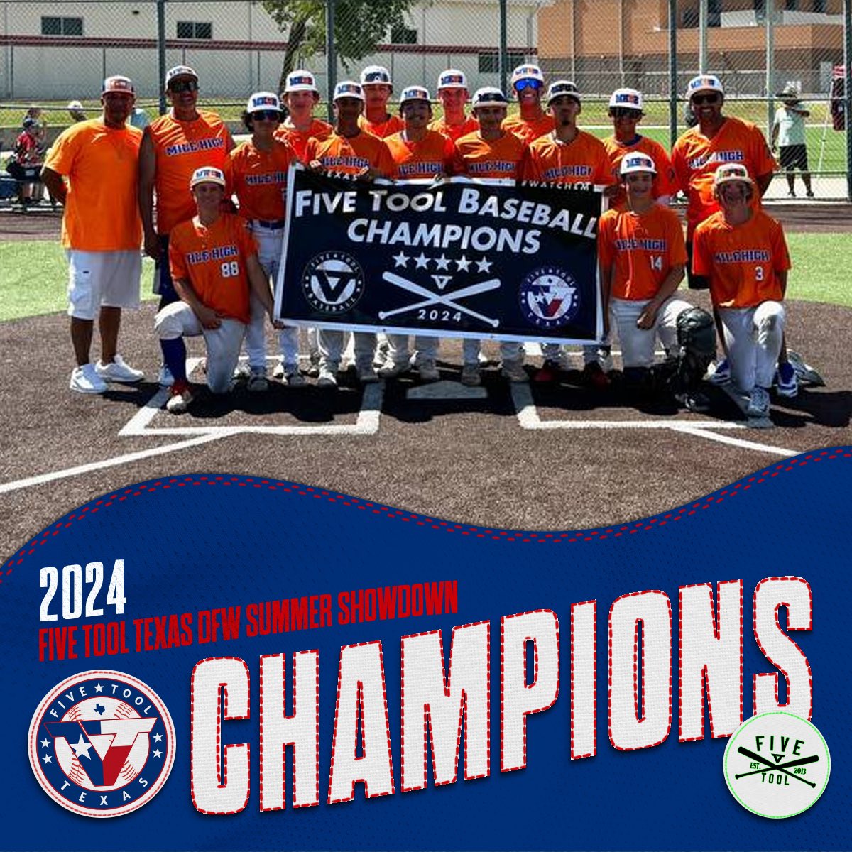 🏆Champions🏆

Congrats to MHBB on winning the 15U American Division of the <a href="/FiveTool/">Five Tool Baseball</a> Texas DFW Summer Showdown!

#WatchEm