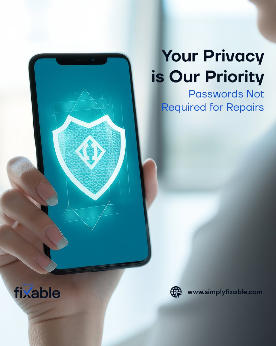 Simply_Fixable's tweet image. 📱 Phone Repairs with Your Privacy in Mind! 🔒

At Simply Fixable, your privacy is our utmost priority. We want you to feel secure when you entrust us with your devices. 

Trust Simply Fixables for all your phone repair needs!
_
#PhoneRepair #PrivacyFirst #SimplyFixable