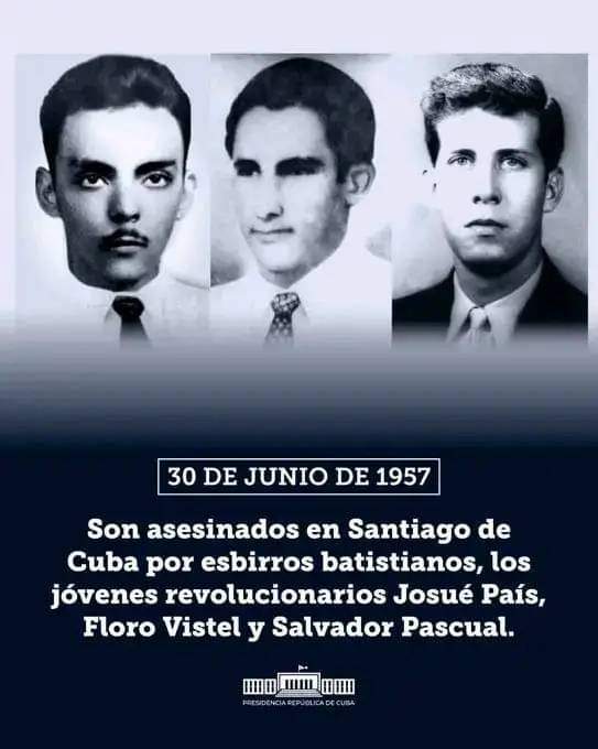#Cuba recuerda hoy a estos valerosos héroes de la lucha clandestina.

Gloria eterna a nuestros héroes y mártires!!!

#CubaViveEnSuHistoria
#IzquierdaPinera