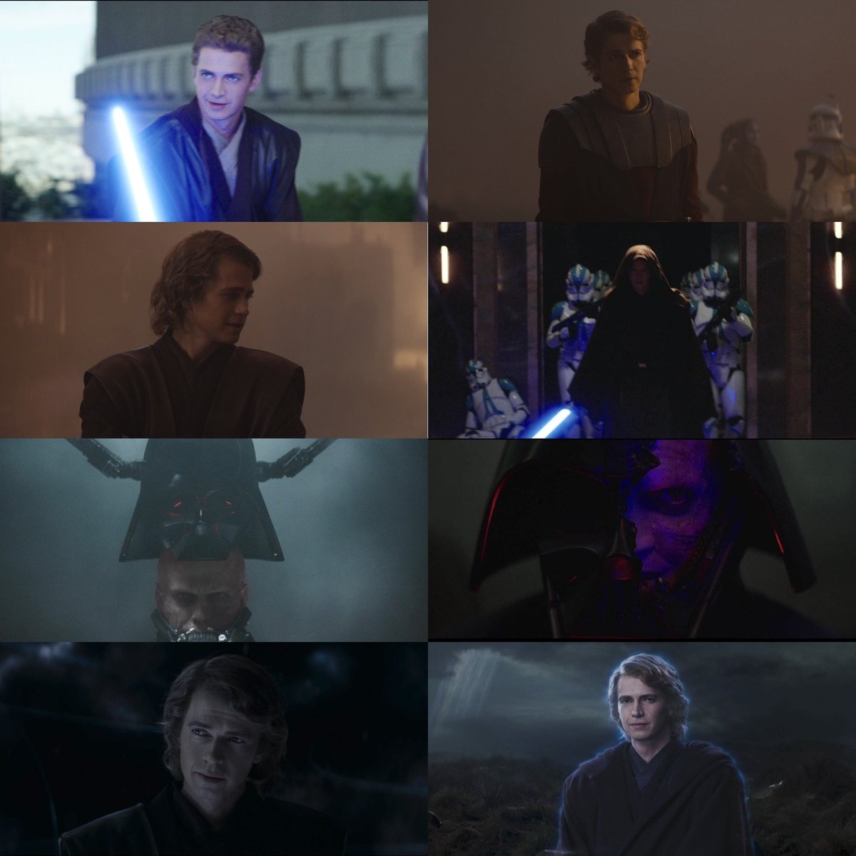 they gave us every possible version of hayden christensen as anakin skywalker/darth vader but my greedy ass still wants more <3