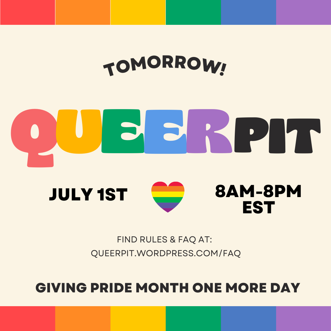 QueerPitContest's tweet photo. 🌈#QueerPit is TOMORROW!!🌈

❤️ 8am-8pm EST
🧡 Schedule your pitches
💛 NO moodboards or attachments
💚 Up to 4 pitches per manuscript, 1 per hour
💙 Rules on our website: https://t.co/llbUS1cFqq
💜 Don't forget the hashtag!! https://t.co/oZfhQwyeJJ