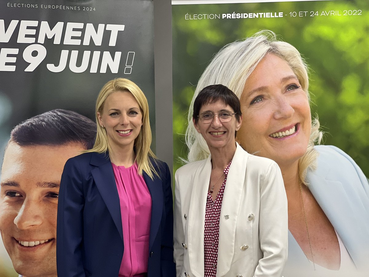 diaz_edwige's tweet image. 🇫🇷 Avec @dumaschristine1 , nous avons l’immense honneur de vous annoncer notre réélection au 1er tour, avec plus de 53% des suffrages !
Merci aux électeurs de notre circo, à ma formidable équipe, à @MLP_officiel et à @J_Bardella pour leur confiance !
#BardellaPremierMinistre !